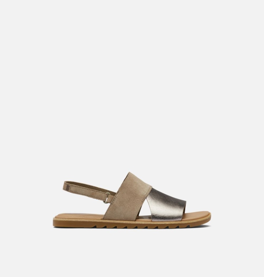 Ash Brown-Chalk Women's Ella Ii Slingback Sandal Sorel