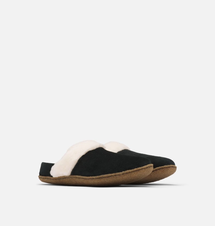 Black-Natural Sorel Women's Nakiska Slide Ii Slipper