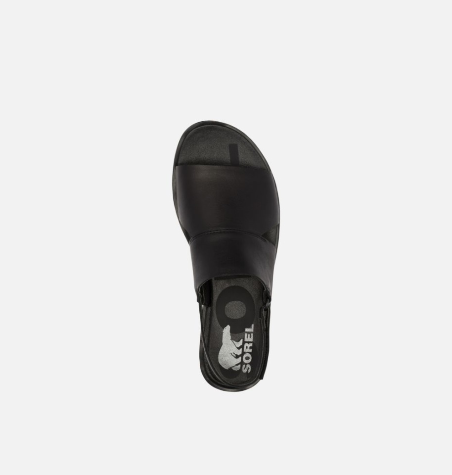 Black-White Sorel Women's Ella Ii Slingback Sandal