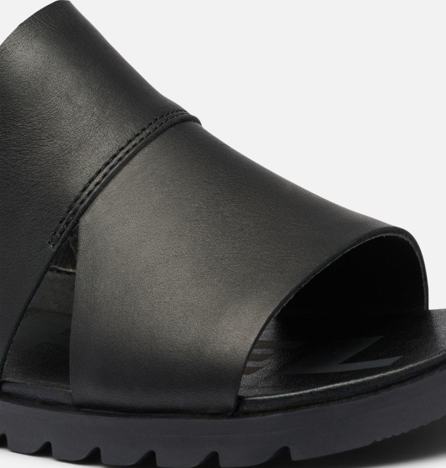 Black-White Sorel Women's Ella Ii Slingback Sandal