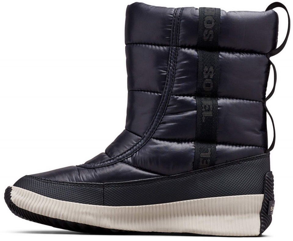 Black Women's Out N About Puffy Mid Walking Shoe Sorel