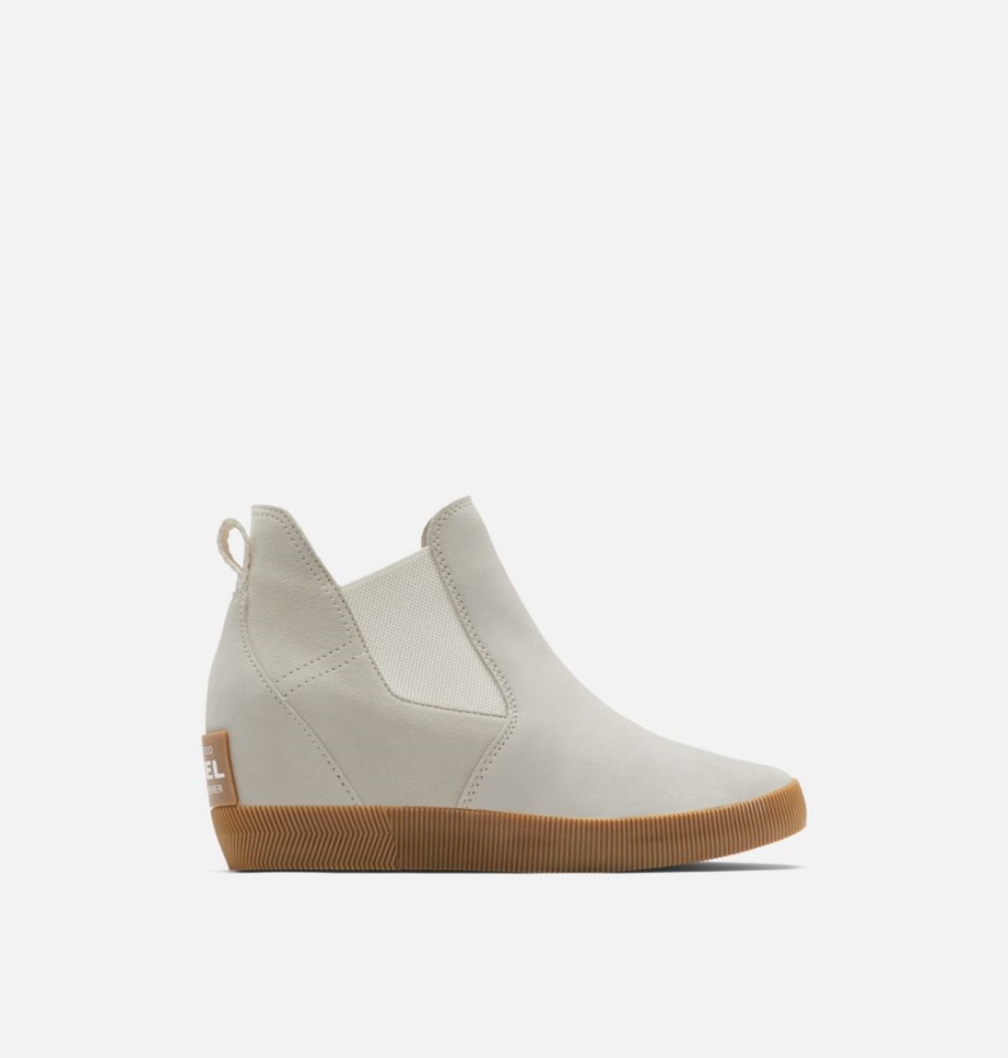 Chalk-White Women's Out N About Slip-On Wedge Bootie Sorel