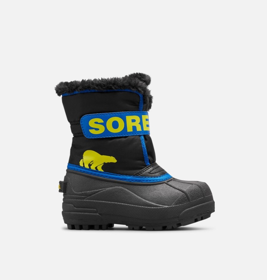 Children's Snow Commander Boot Sorel Black-Super Blue
