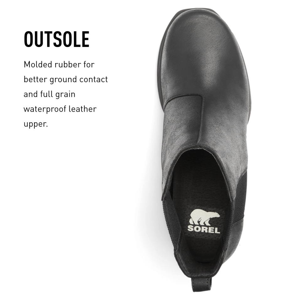 Joan Of Arctic Wedge Iii Chelsea Wide Black Sea Salt Sorel