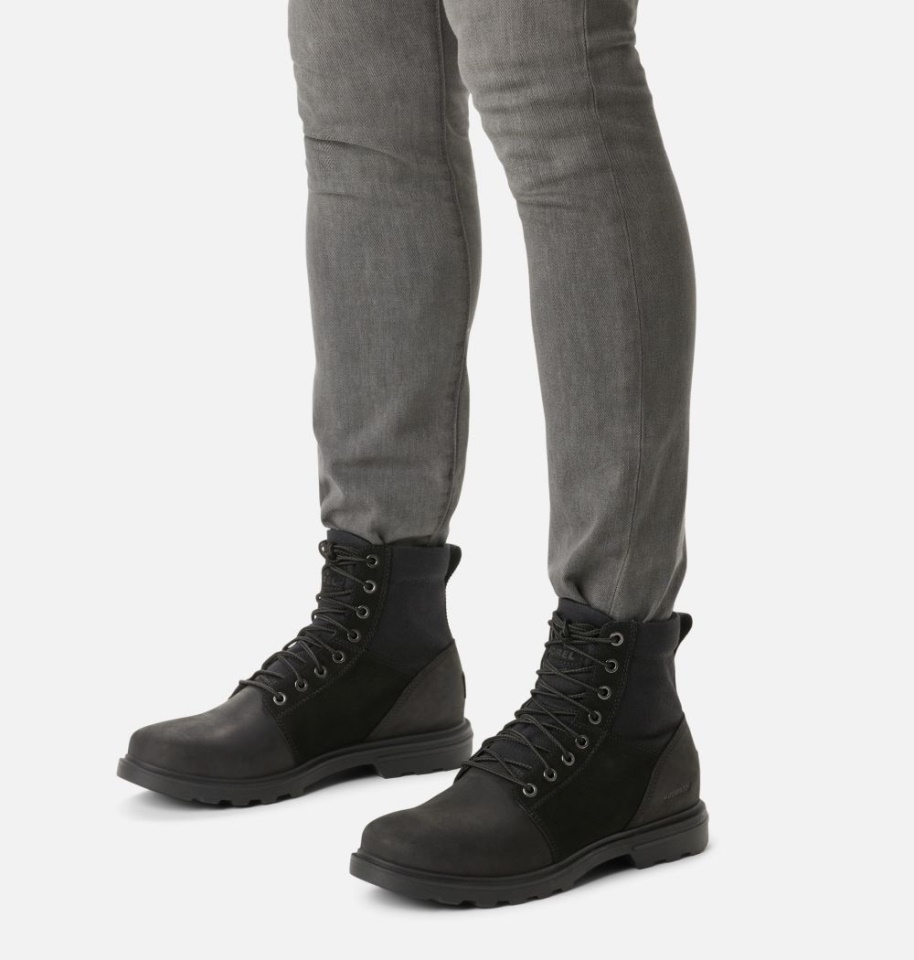 Men's Carson Six Boot Black-Dark Stone Sorel
