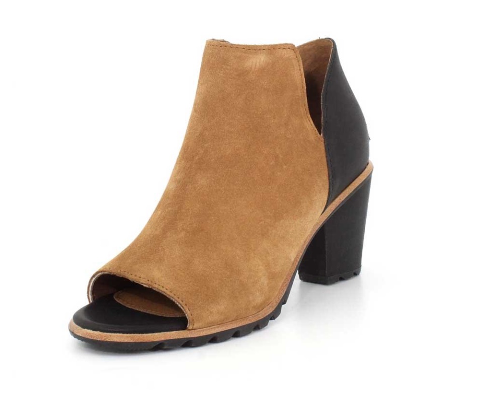 Nadia Leather High Heel Boot Sorel Camel Brown