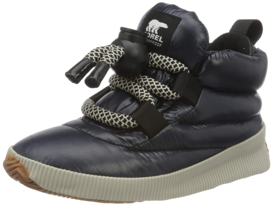 Sorel Black Women's Out N About Puffy Lace Winter Boots