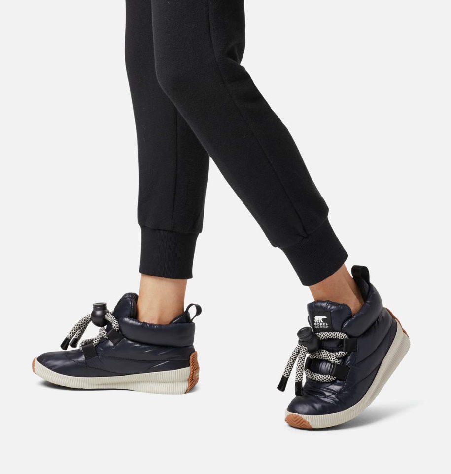 Sorel Black Women's Out N About Puffy Lace Winter Boots