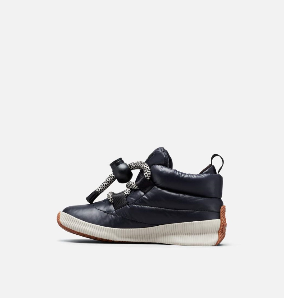 Sorel Black Women's Out N About Puffy Lace Winter Boots