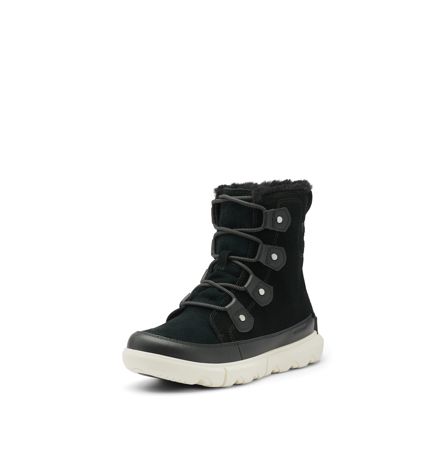 Sorel Explorer Ii Joan Faux Fur Ankle Boots Black/Grey