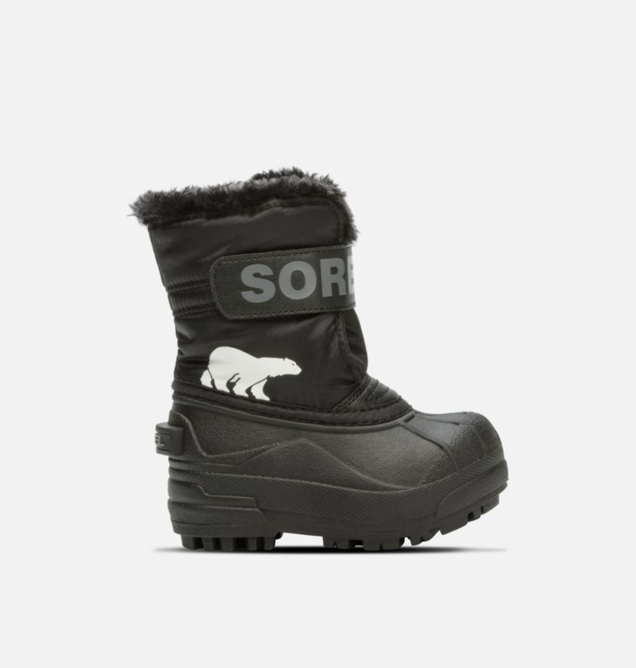 Sorel Toddler Snow Commander Boot Black-Charcoal