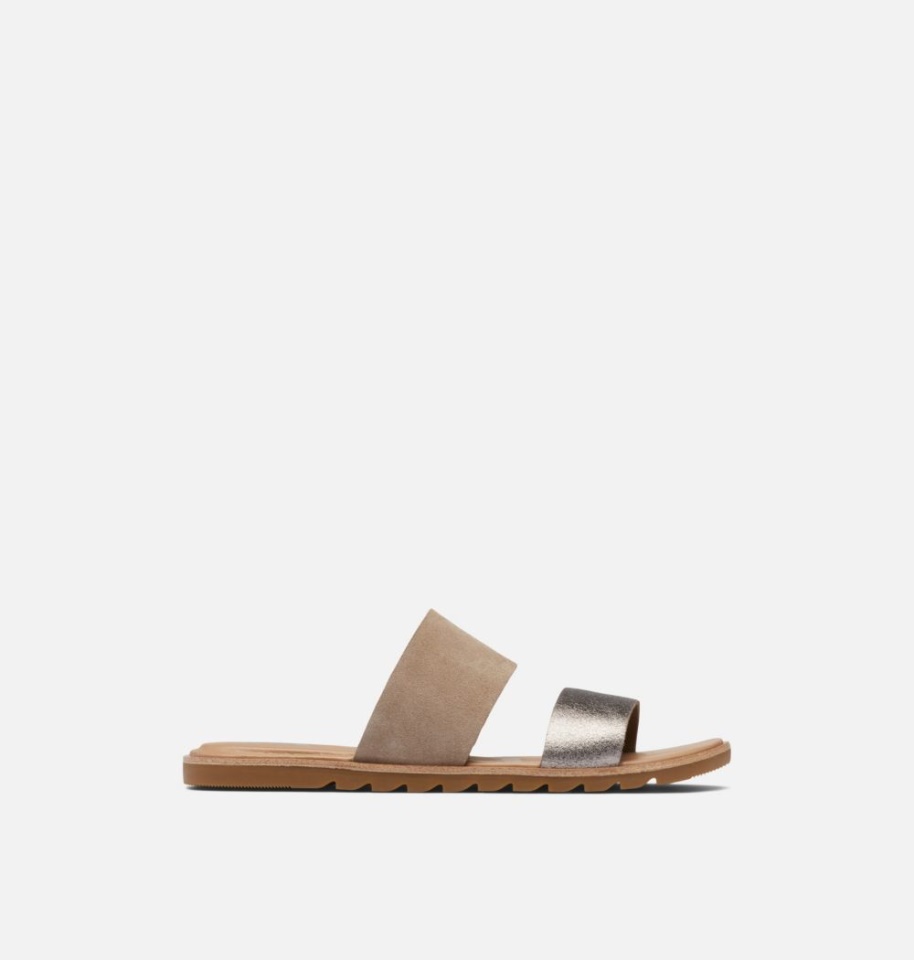 Sorel Women's Ella Ii Slide Sandal Ash Brown-White