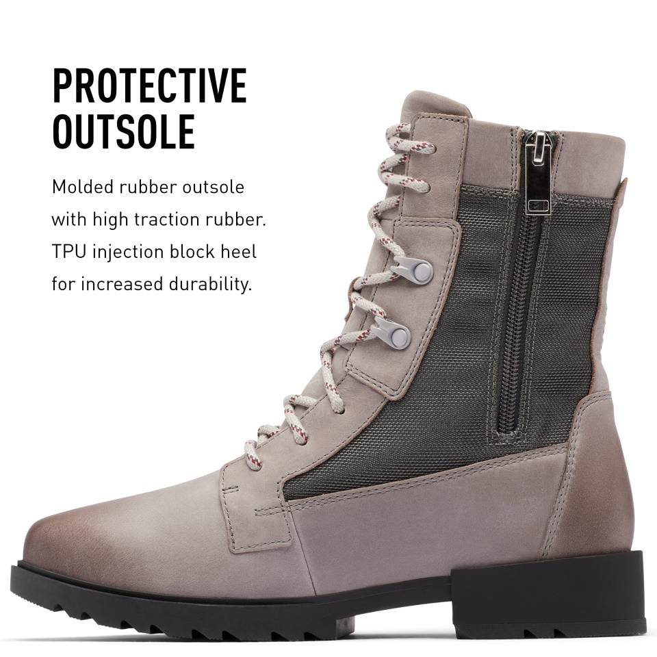 Sorel Women's Emelie Lace Boot Dark Moss-Black