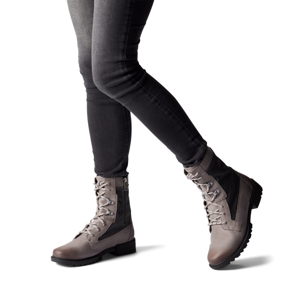 Sorel Women's Emelie Lace Boot Dark Moss-Black