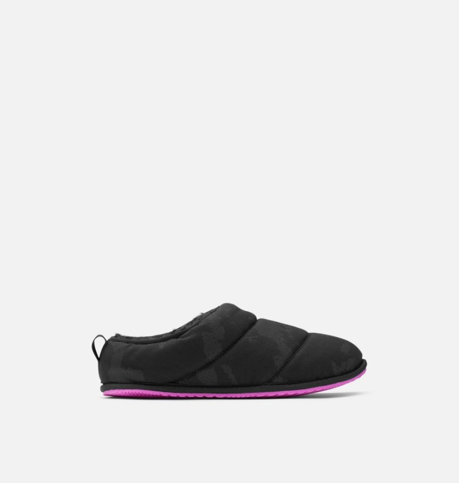 Sorel Women's Go Bodega Run Slipper Black-Bright Lavender