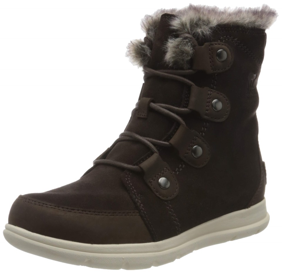 Sorel Women's Lennox Lace Stkd Boot Velvet Tan-Gum 2