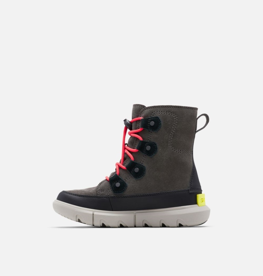 Sorel Youth Explorer Lace Boot Jet-Black