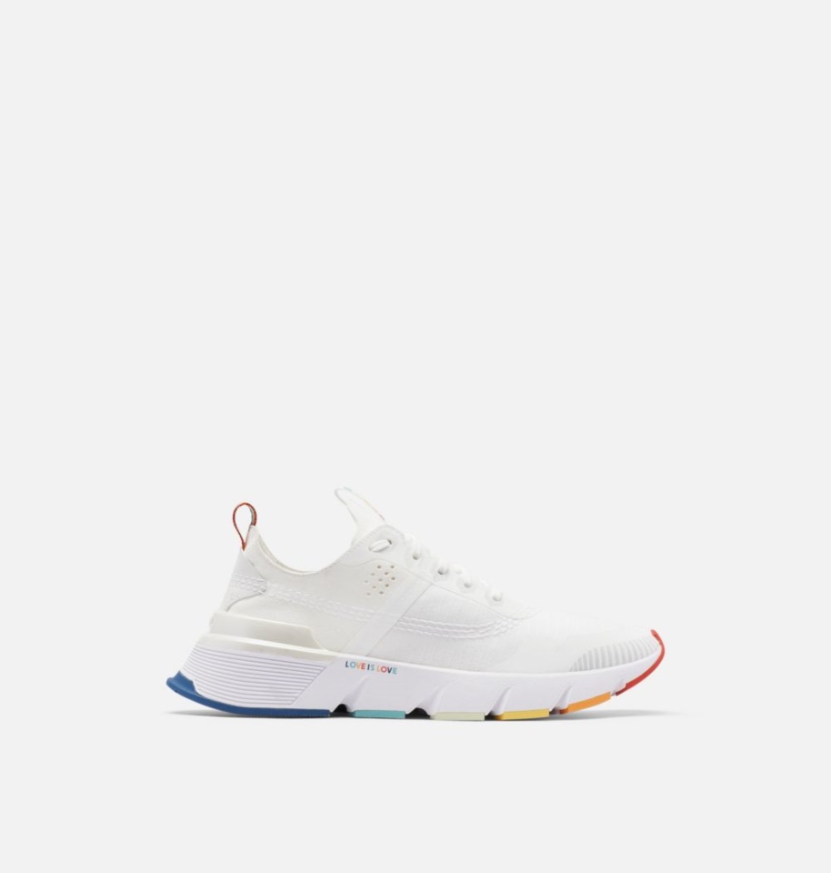 White-White Mens Kinetic Rush Sneaker Sorel