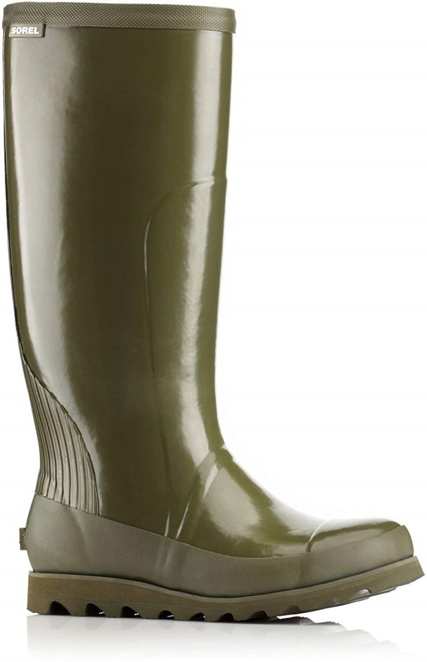 Women's Joan Rain Tall Gloss Boot Medium Sorel Nori Zest