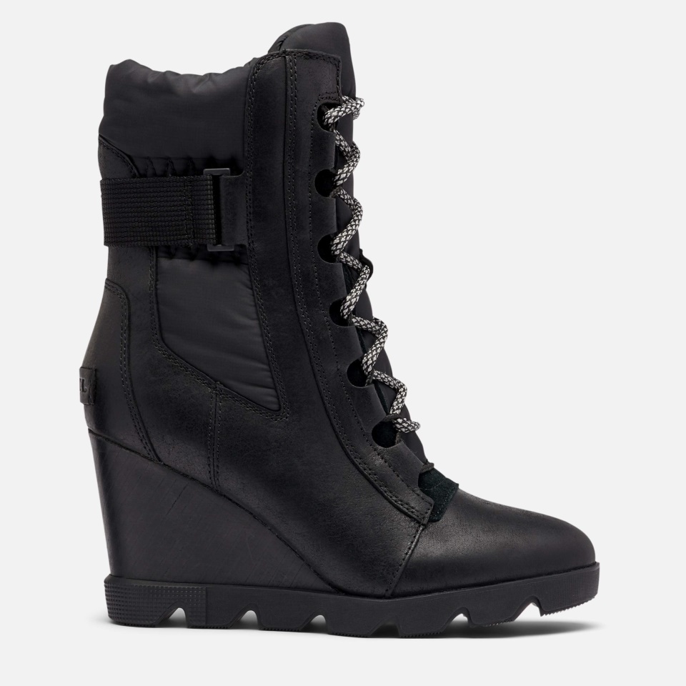 Women's Joan Uptown Mid Lace Boot Rain Waterproof Sorel Black