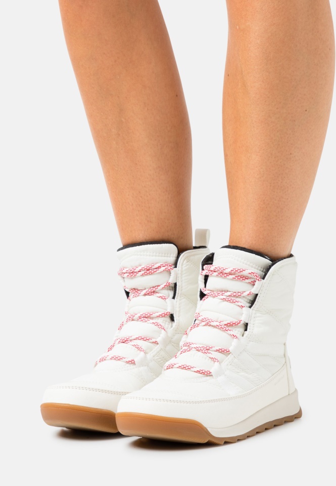 Blanc/Fawn Whitney Short Lace Winter Boots Sorel